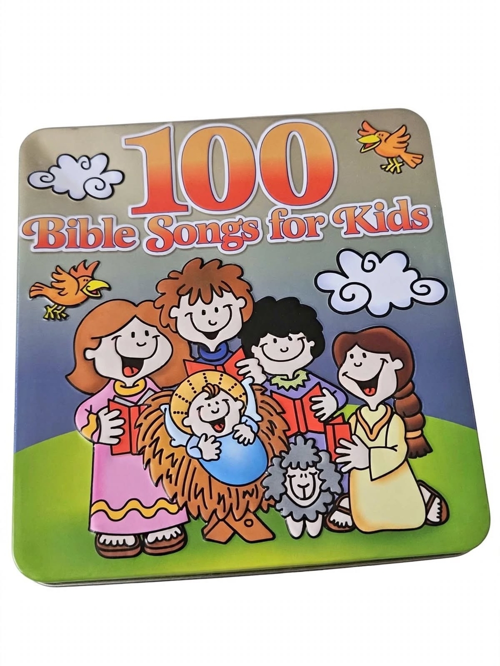 100 Bible Songs for Kids - Colorful Children's Music Tin